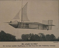 Segelflug, hier trägt das Flugzeug ein Schiffssegel